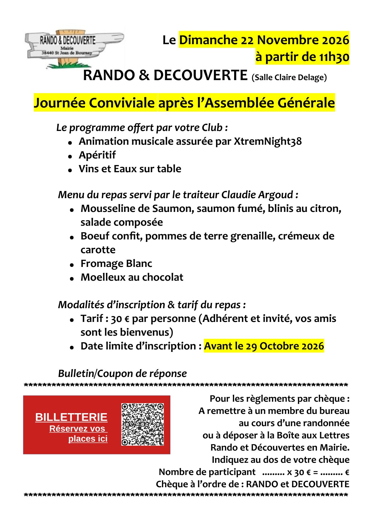Fiche inscription RepasAG 2026